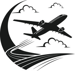 Airplane Silhouette Vector Design