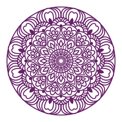 Print Color Mandala Indian and Chinese Floral Vector