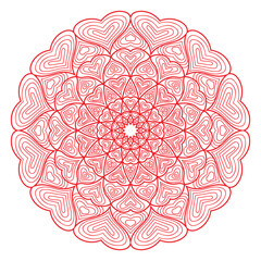 Print Color Mandala Indian and Chinese Floral Vector