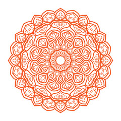 Print Color Mandala Indian and Chinese Floral Vector