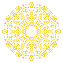 Color Mandala Indian and Chinese Floral Vector Artwork