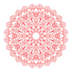 Color Mandala Indian and Chinese Floral Vector