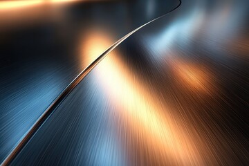 A smooth titanium surface glowing faintly with dynamic color gradients