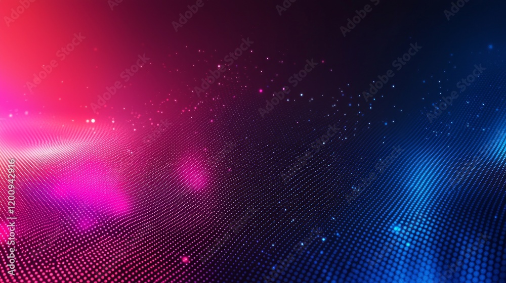Poster a stunning gradient of neon pink and blue colors illuminates a digital canvas, casting an enchanting