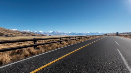 Scenic Highway Through Mountain Valley