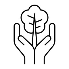 Save tree outline icon