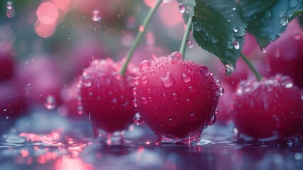 strawberry in water