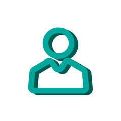 Name Account Icon 3D Effect