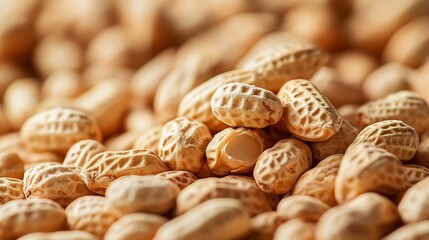 Close-Up of Peanuts Breaking Out of Shells Showcasing Nutty Goodness : Generative AI