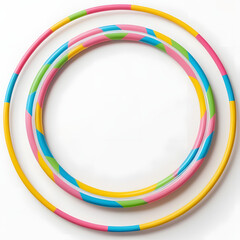 colorful hula hoop on white background 