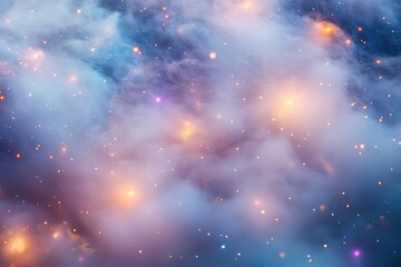 Obraz premium Abstract foggy textures interspersed with glowing pinpoints of colorful light