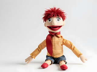 puppet toy on white background