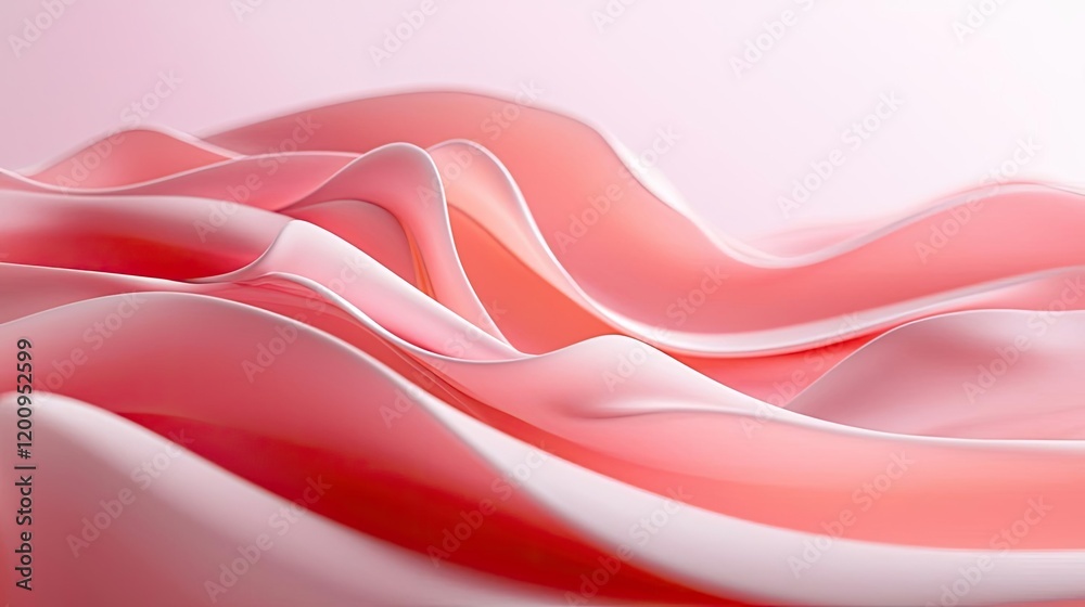 Poster light pink watercolor idea. abstract wave patterns in soft pink hues, perfect for backgrounds and de