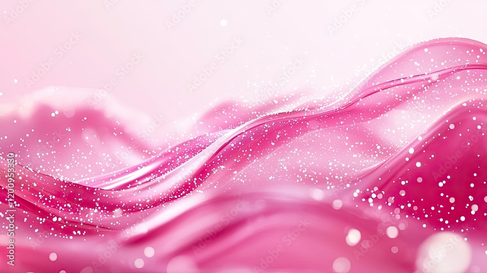 Aufkleber light pink watercolor idea. abstract pink wave background with sparkling effects for use in design p