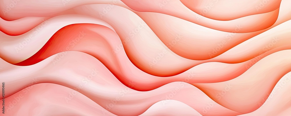 Poster light pink watercolor idea. stylish abstract waves in soft pink tones create a soothing visual impac