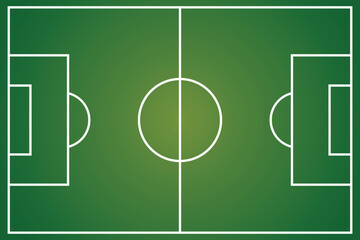 Soccer field in flat style. Football stadium vector illustration on isolated background. Sport plan sign business concept.