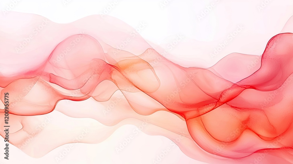 Poster light pink watercolor idea. abstract pink wave background for creative projects and digital designs.