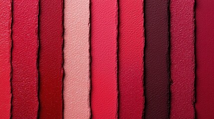 Vibrant Swatches of Lipstick Shades in Varying Red Hues