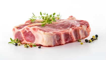 Fototapeta premium Piece of raw beef meat isolated on white