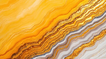 Obraz premium Stunning Abstract Background with Golden and Yellow Waves of Color