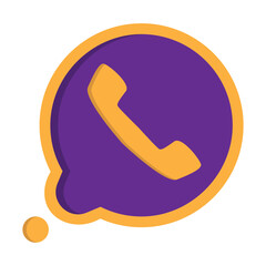 Phone Icon on Speech Bubble 