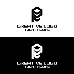 creative letter  logo ep design vector
