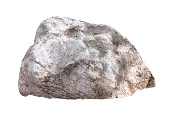 A single rock stone or rock isolated on background. Stone garden decoration.