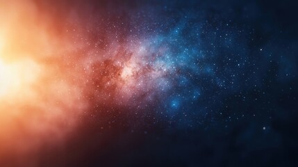 Obraz premium Cosmic Nebula with Vibrant Colors and Starry Background