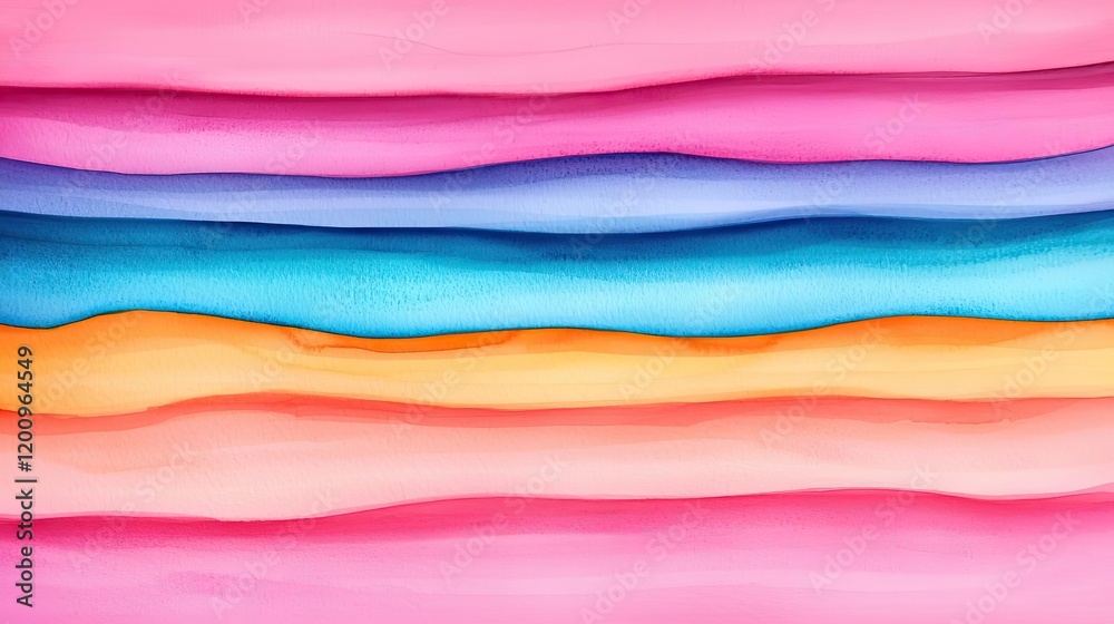 Poster minimalist watercolor idea. vibrant layered waves of color creating a beautiful abstract background.