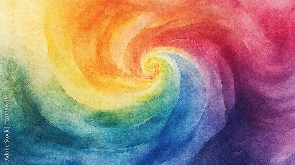 Poster playful watercolor concept. a vibrant swirl of colors creating a beautiful abstract pattern.