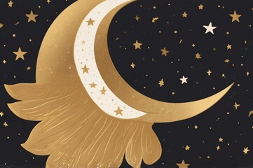 Naklejka premium moon and stars