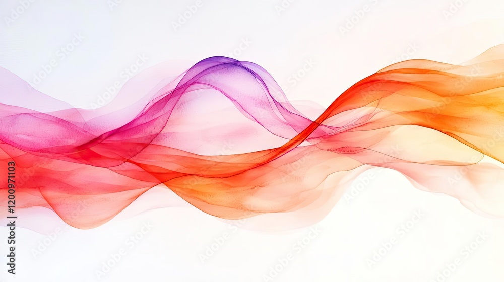 Poster playful watercolor concept. abstract design featuring vibrant waves of color flowing seamlessly.