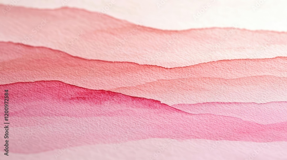 Poster Minimalist watercolor idea. Abstract watercolor background with soft pink gradients and layered texture.