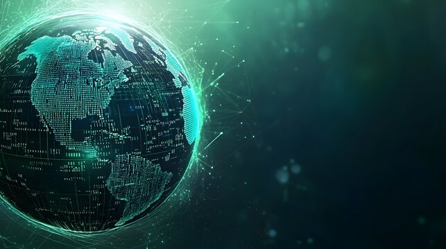 Digital Globe Representing Global Network Connections