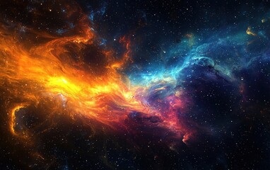 A vibrant display of aurora borealis caused by a solar flare, set against a dark sky filled with swirling charged particles