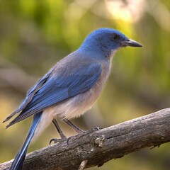 Western scrub-jay on a branch
