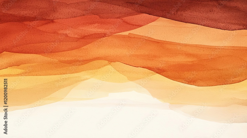 Poster neutral watercolor concept. abstract watercolor artwork with warm tones creating a serene and calmin
