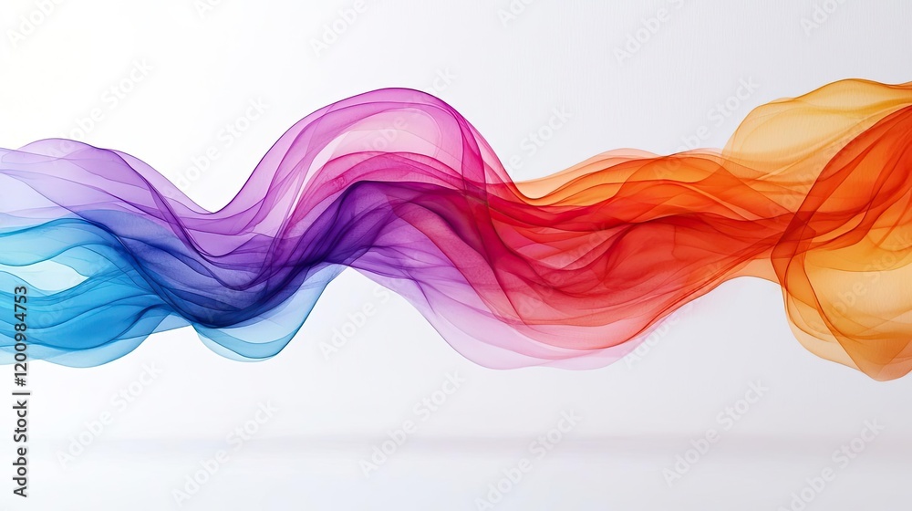Poster playful watercolor concept. colorful flowing waves creating an abstract artistic background for desi