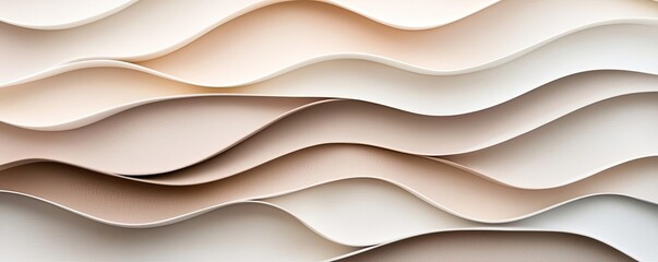 Obraz premium Neutral watercolor concept. Abstract wavy patterns in soft colors create a serene and modern visual effect.