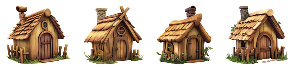 Charming fantasy cottages with whimsical designs