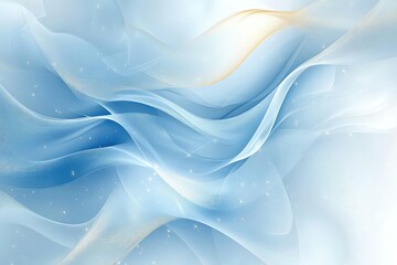A modern abstract wallpaper with swirling blue tones and subtle golden highlights for banners or posters.