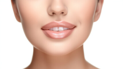 close up portrait of woman with perfect skin