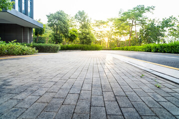 Pedestrian walkway next to the highway
