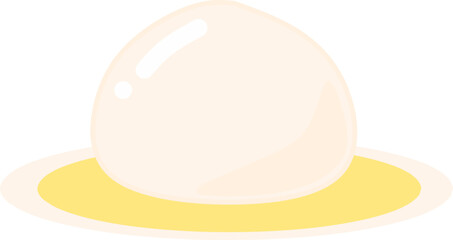 Sweet Steamed Bun on Plate