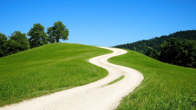 Winding Road up Green Hill