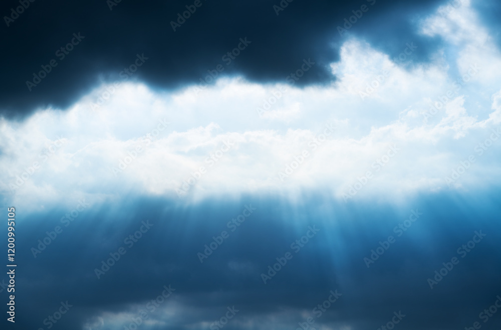 Canvas Prints the tyndale effect appears in the sky