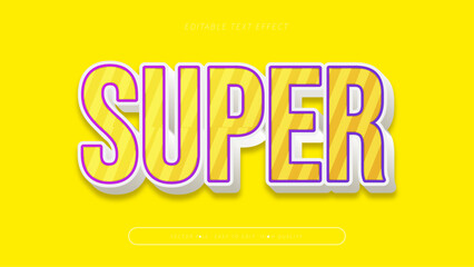 Obraz premium super gradient text effect editable modern typography vector