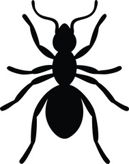 Black Ant Icon Vector: Perfect for Science and Educational Projects

