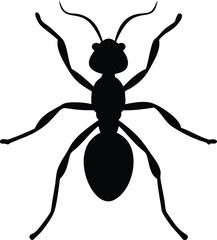 Black Ant Icon Vector: Perfect for Science and Educational Projects
