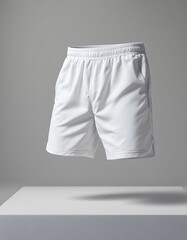 White Athletic Shorts: Minimalist Product Photography